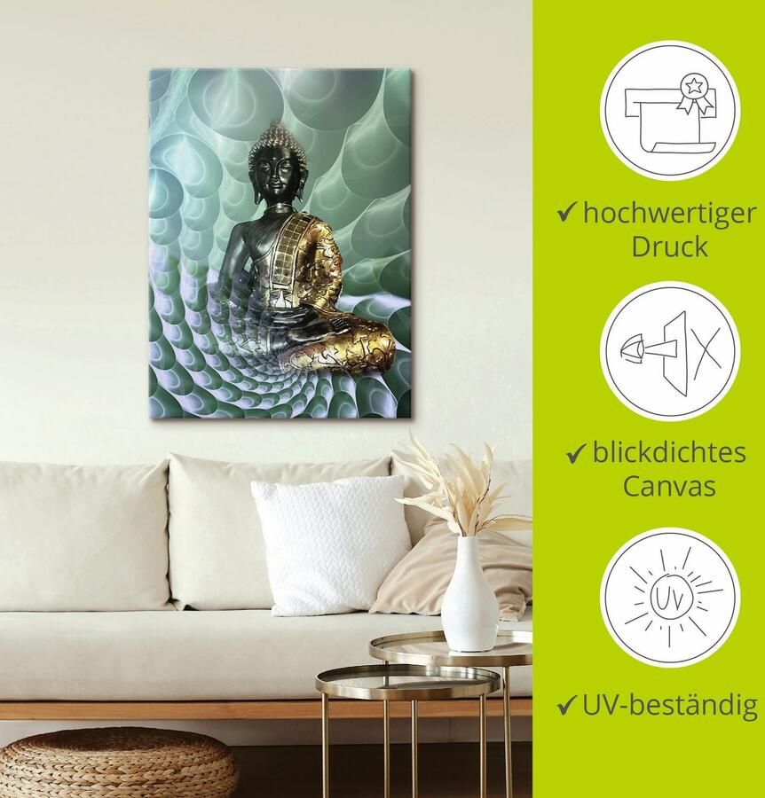 Artland Artprint Boeddha s droomwereld CB als artprint van aluminium artprint voor buiten artprint op linnen poster muursticker - Foto 2
