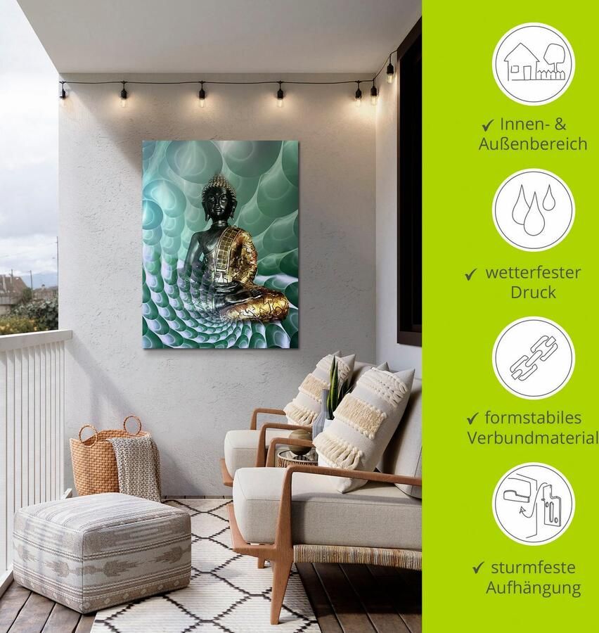 Artland Artprint Boeddha s droomwereld CB als artprint van aluminium artprint voor buiten artprint op linnen poster muursticker - Foto 4