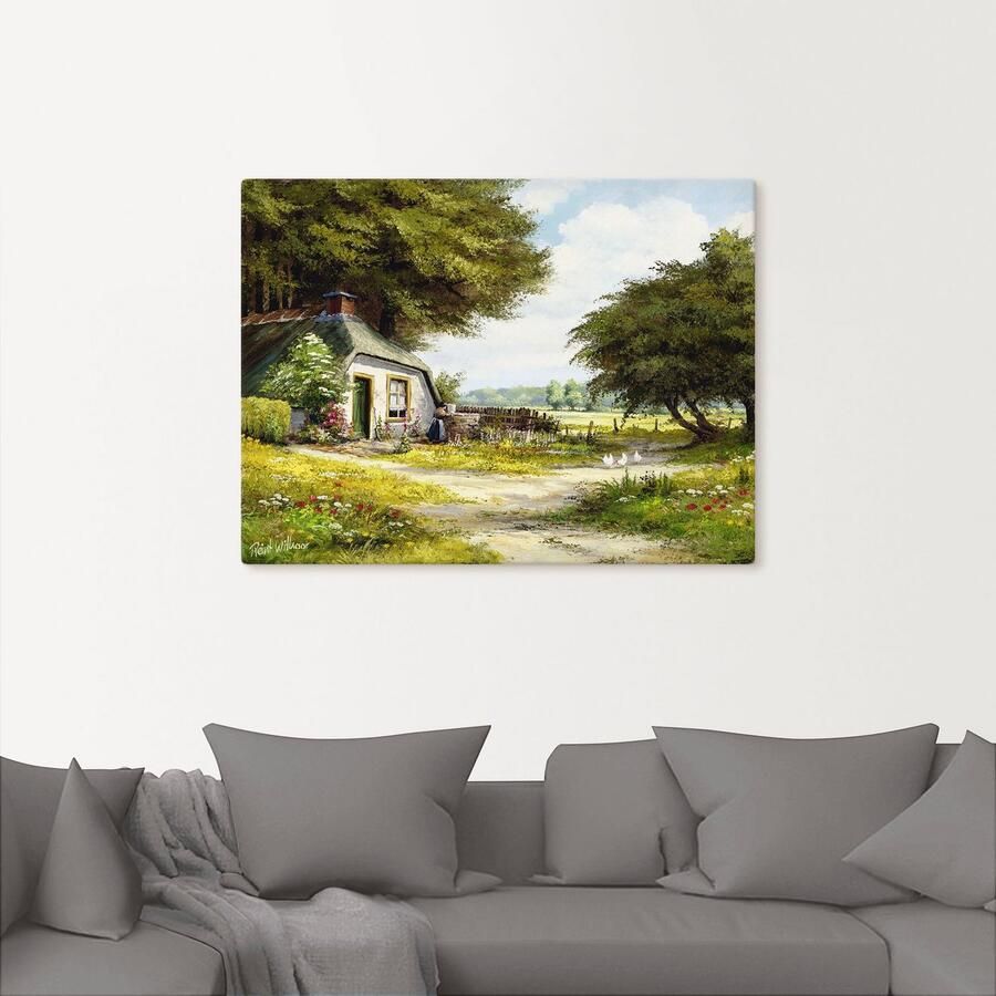 Artland Artprint op linnen Boerderij
