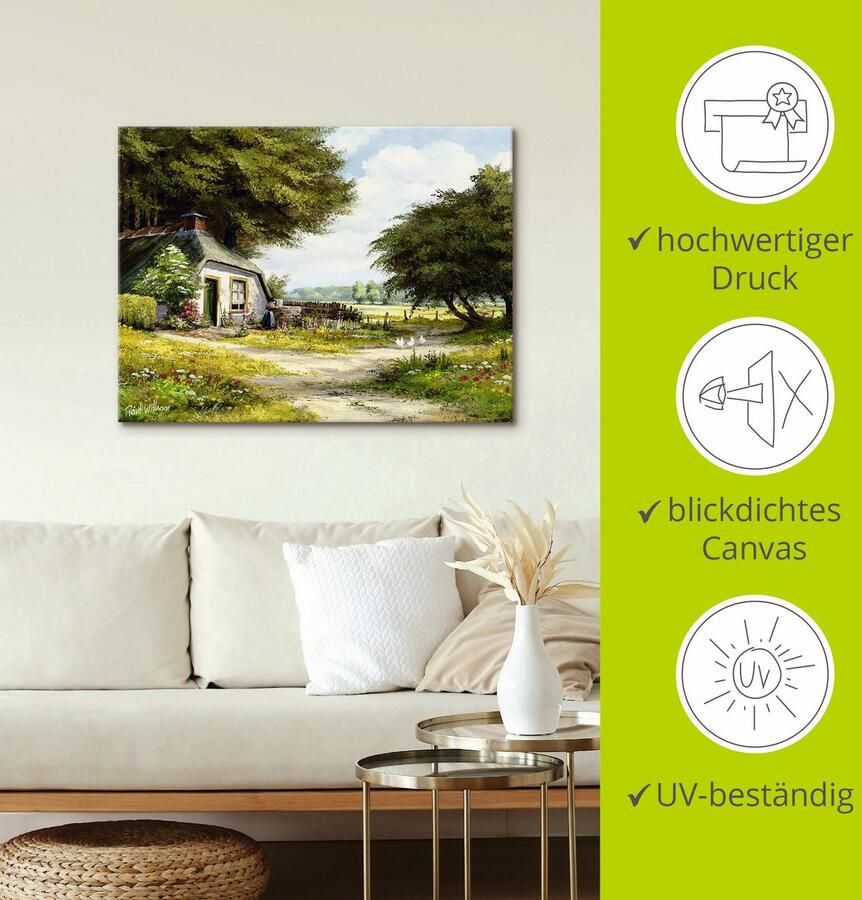 Artland Artprint op linnen Boerderij - Foto 3
