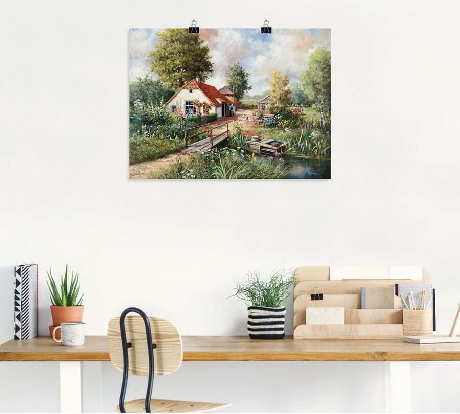 Artland Artprint Boerderij als artprint op linnen poster in verschillende formaten maten - Foto 5
