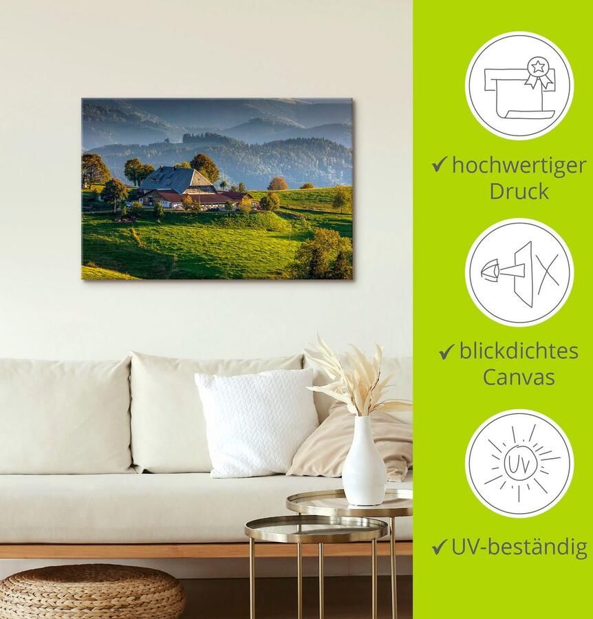 Artland Artprint op linnen Boerderij bij St.Peter Zwarte Woud - Foto 4