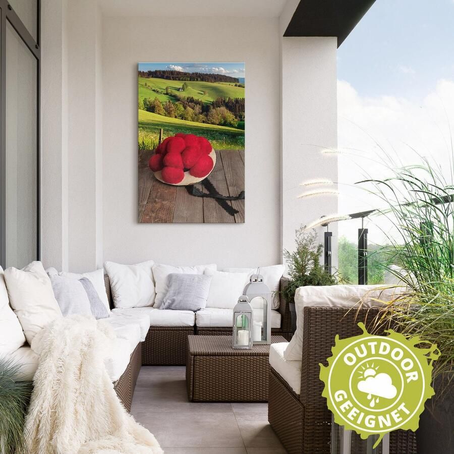 Artland Artprint Bollenhut uit het Zwarte Woud op een houten tafel als artprint van aluminium artprint voor buiten artprint op linnen in verschillende maten - Foto 2