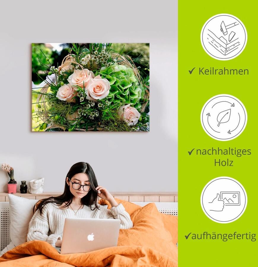 Artland Artprint Bos bloemen als artprint van aluminium artprint voor buiten artprint op linnen poster in verschillende maten. maten