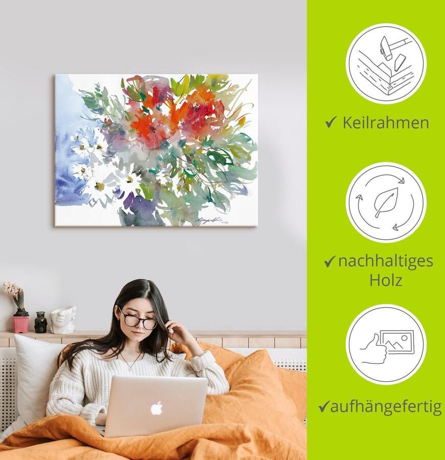 Artland Artprint Bos bloemen II als artprint op linnen poster muursticker in verschillende maten - Foto 2