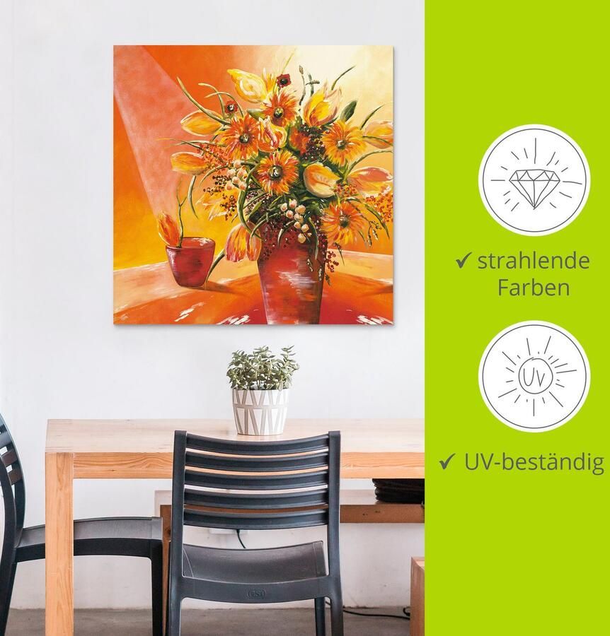 Artland Artprint Bos bloemen in vaas I als artprint van aluminium artprint op linnen muursticker verschillende maten - Foto 5