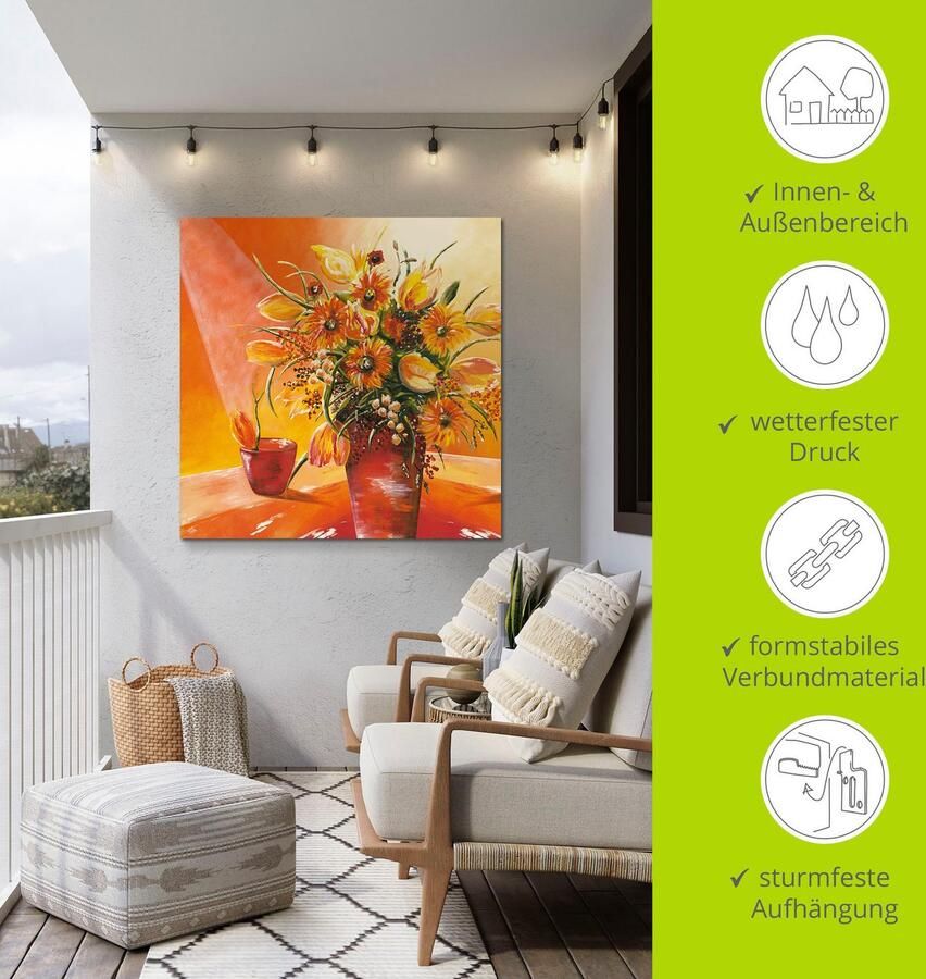 Artland Artprint Bos bloemen in vaas I als artprint van aluminium artprint op linnen muursticker verschillende maten - Foto 6