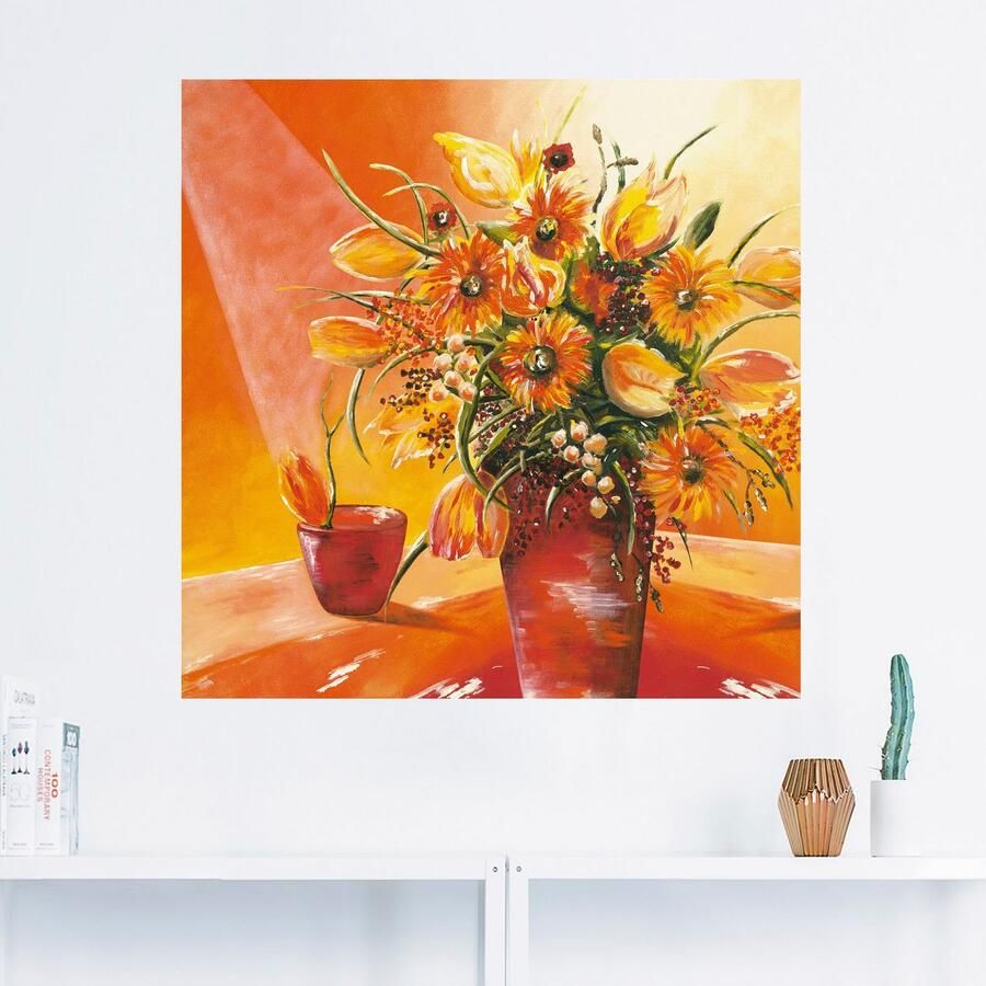 Artland Artprint Bos bloemen in vaas I als artprint van aluminium artprint op linnen muursticker verschillende maten