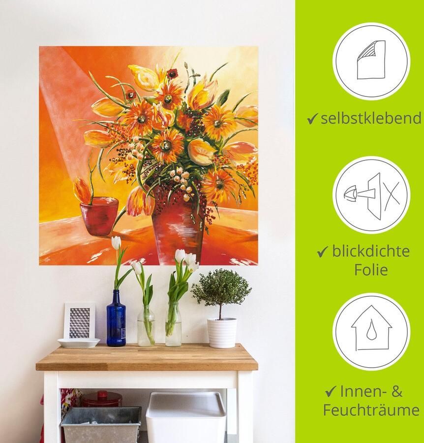 Artland Artprint Bos bloemen in vaas I als artprint van aluminium artprint op linnen muursticker verschillende maten - Foto 4