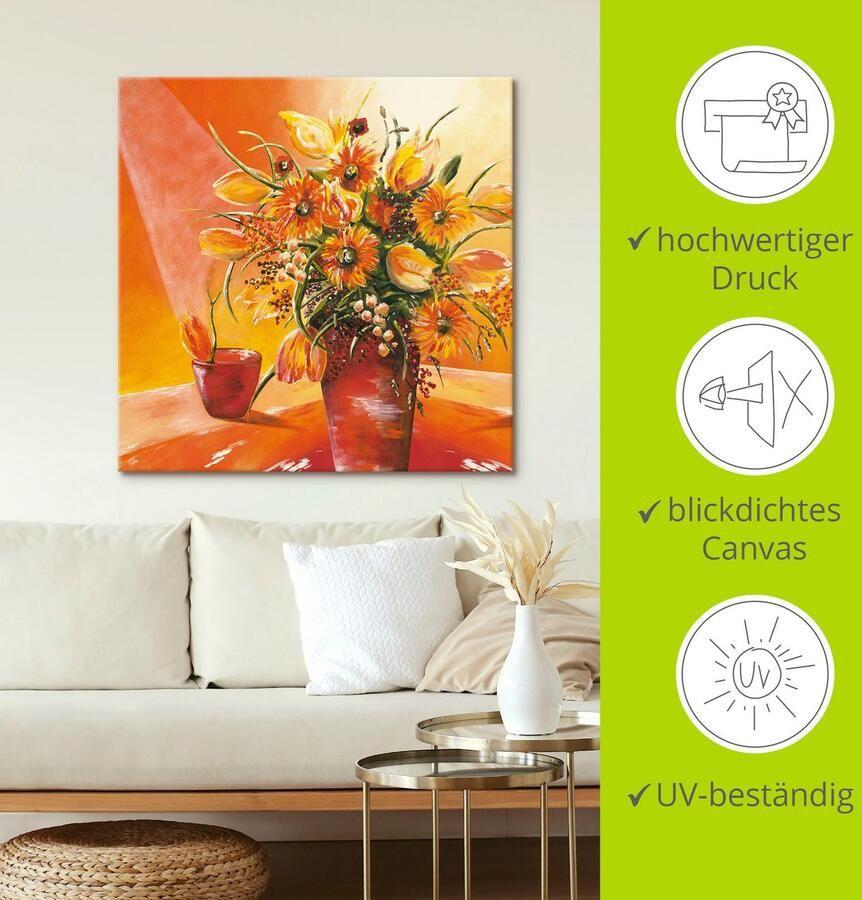 Artland Artprint Bos bloemen in vaas I als artprint van aluminium artprint op linnen muursticker verschillende maten - Foto 5