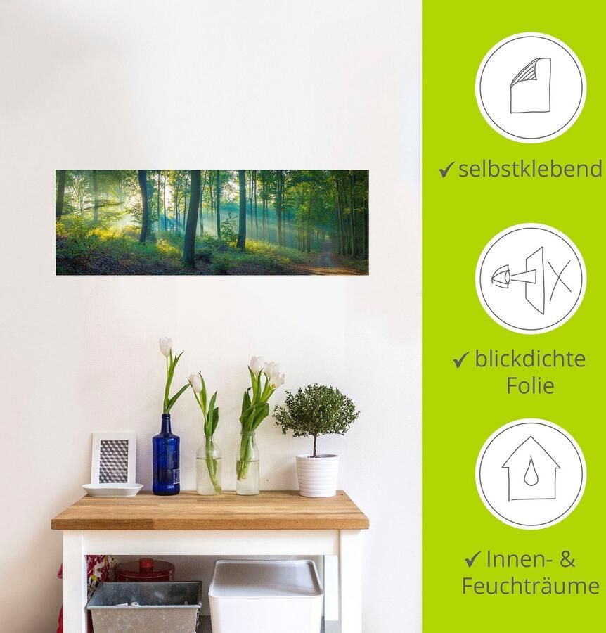 Artland Artprint Bos panorama als artprint van aluminium artprint voor buiten artprint op linnen poster muursticker - Foto 3
