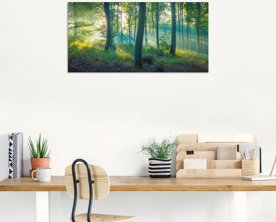 Artland Artprint Bos panorama als artprint van aluminium artprint voor buiten artprint op linnen poster muursticker - Foto 6
