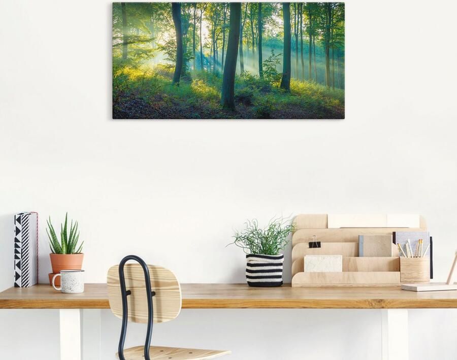 Artland Artprint Bos panorama als artprint van aluminium artprint voor buiten artprint op linnen poster muursticker - Foto 7