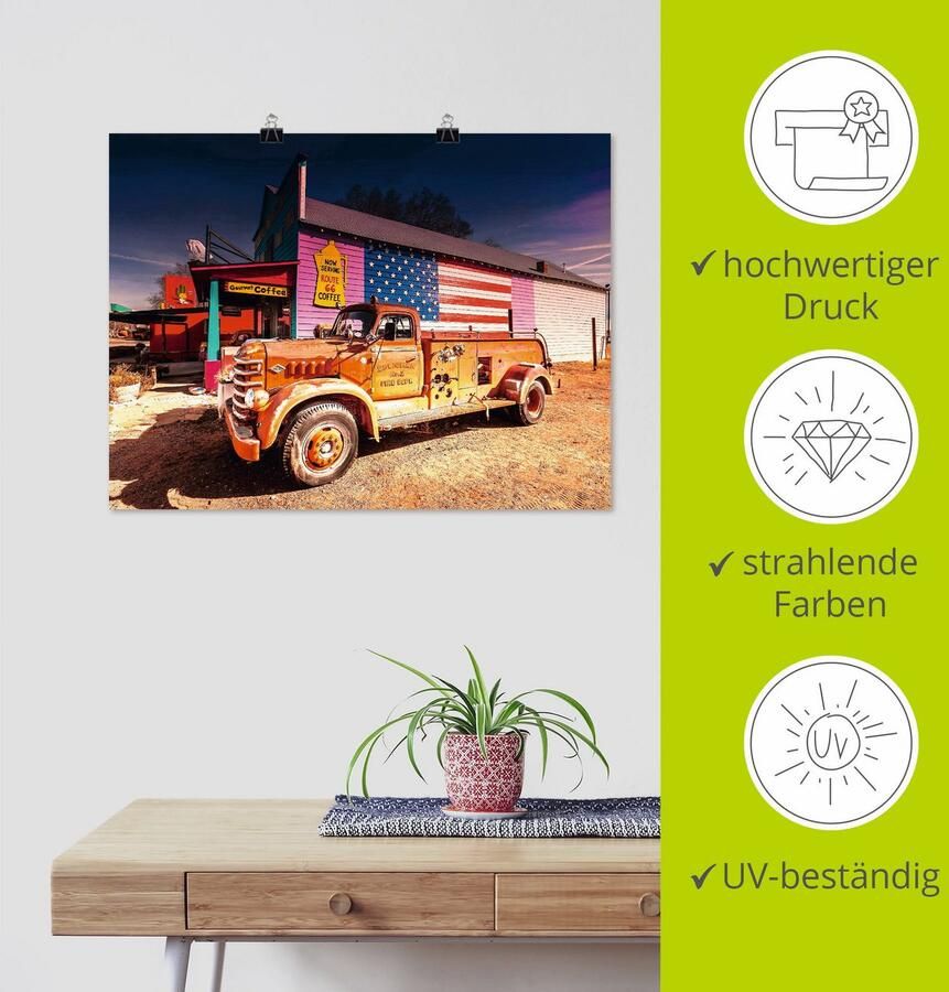 Artland Artprint Brandweer oldtimer als poster muursticker in verschillende maten - Foto 3
