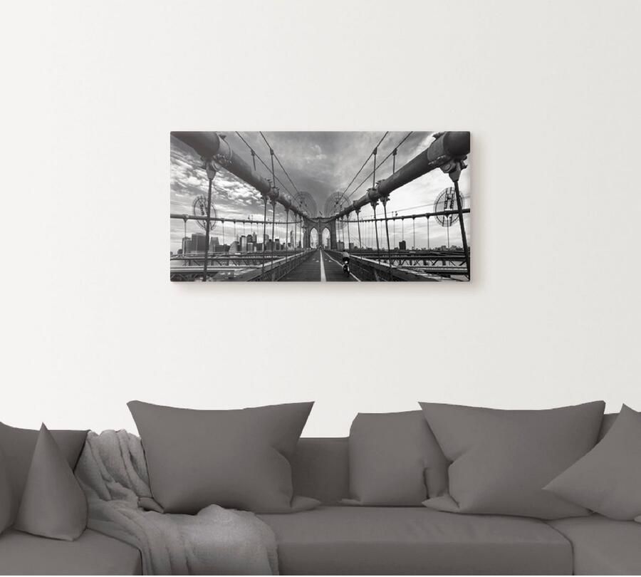 Artland Artprint Brooklyn Bridge New York III als artprint op linnen poster in verschillende formaten maten - Foto 4