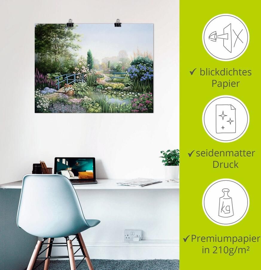 Artland Artprint Brug der liefde als artprint op linnen poster in verschillende formaten maten - Foto 2