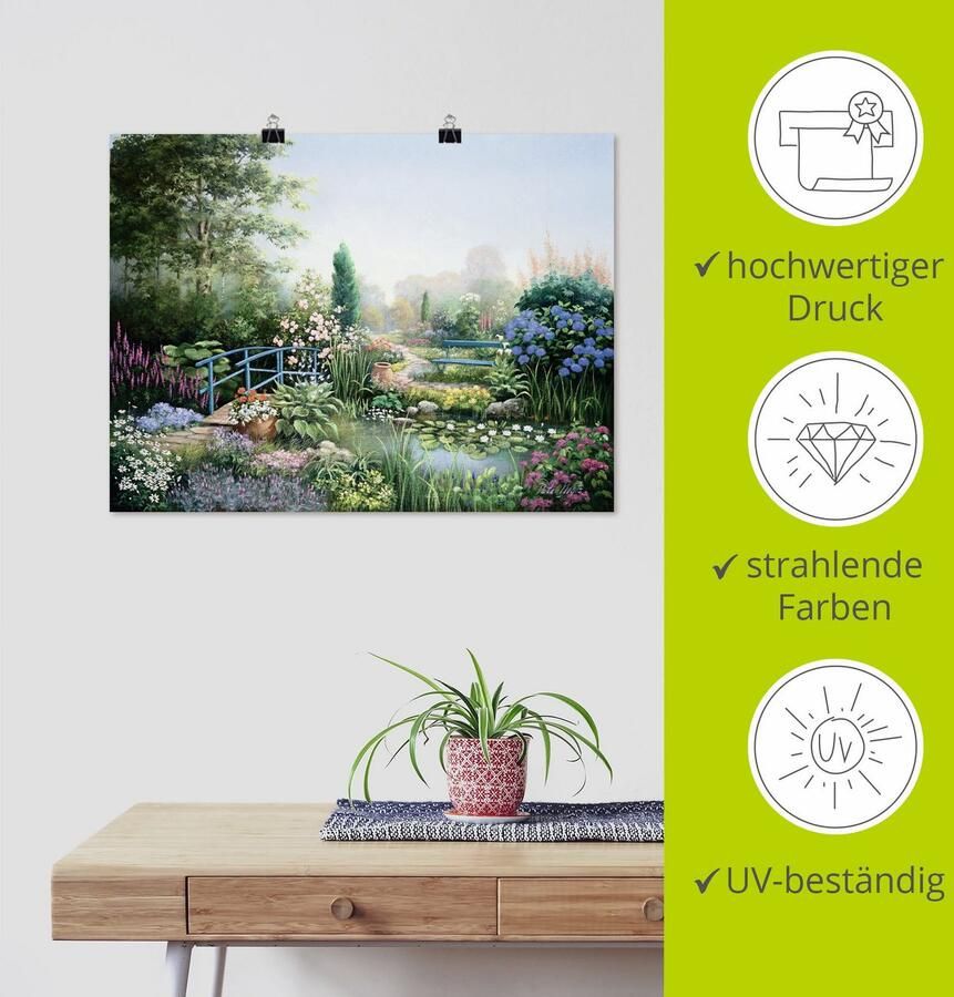 Artland Artprint Brug der liefde als artprint op linnen poster in verschillende formaten maten - Foto 3