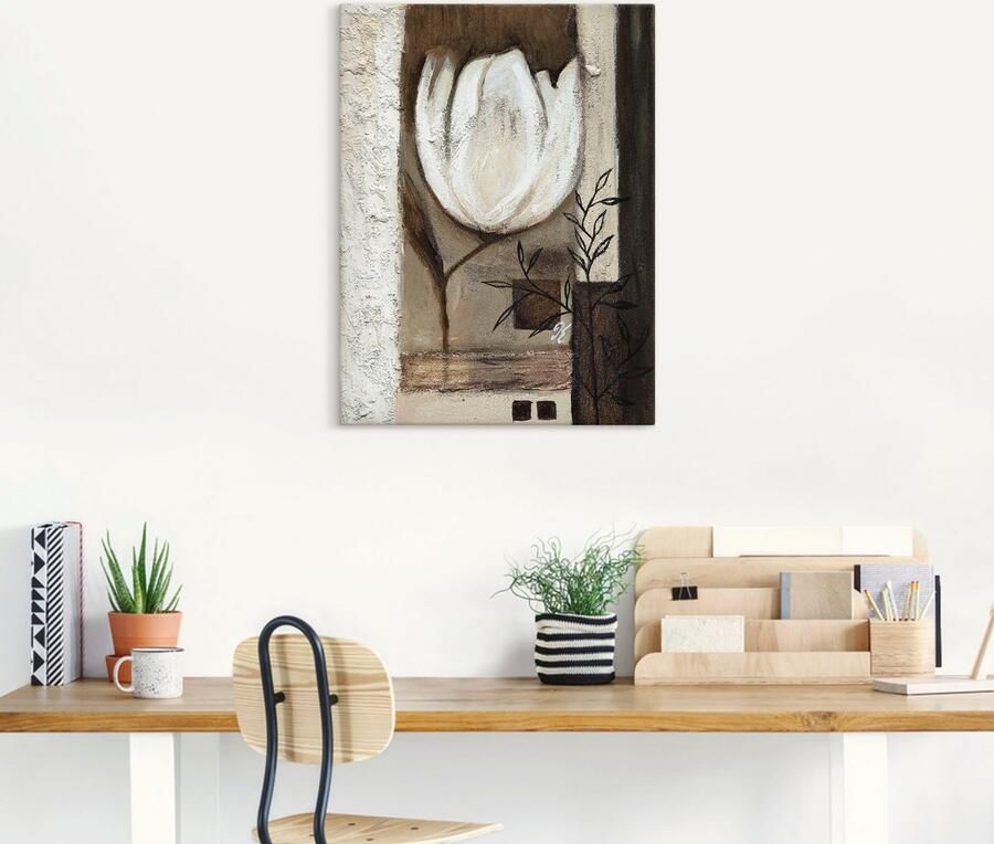 Artland Artprint Bruine tulpen II als artprint op linnen muursticker in verschillende maten - Foto 4