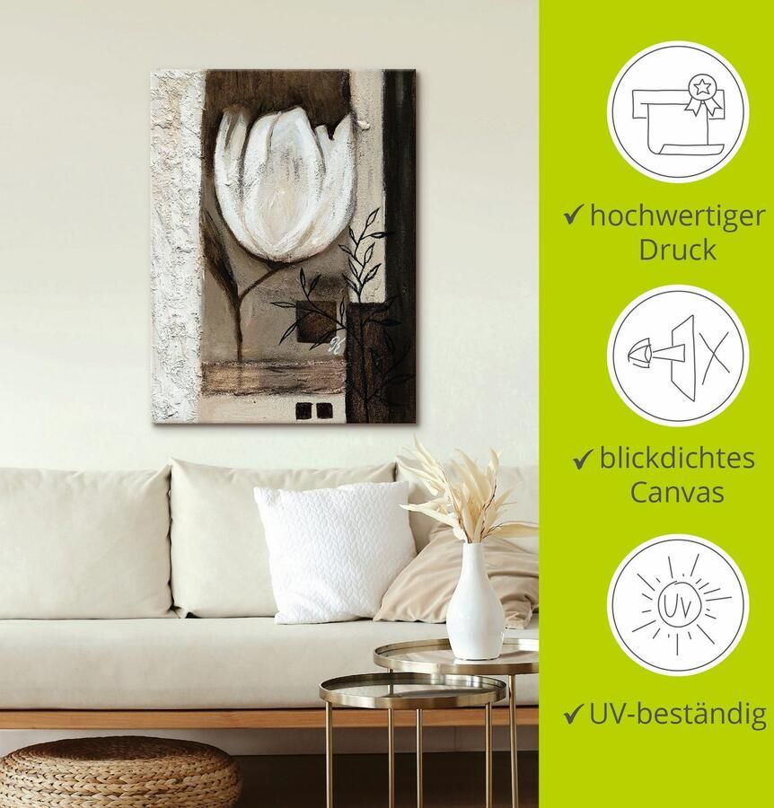 Artland Artprint Bruine tulpen II als artprint op linnen muursticker in verschillende maten - Foto 2
