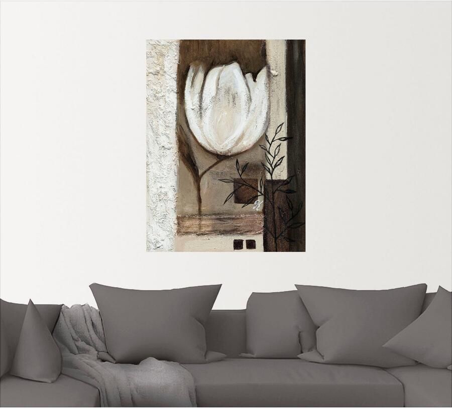 Artland Artprint Bruine tulpen II als artprint op linnen muursticker in verschillende maten - Foto 4