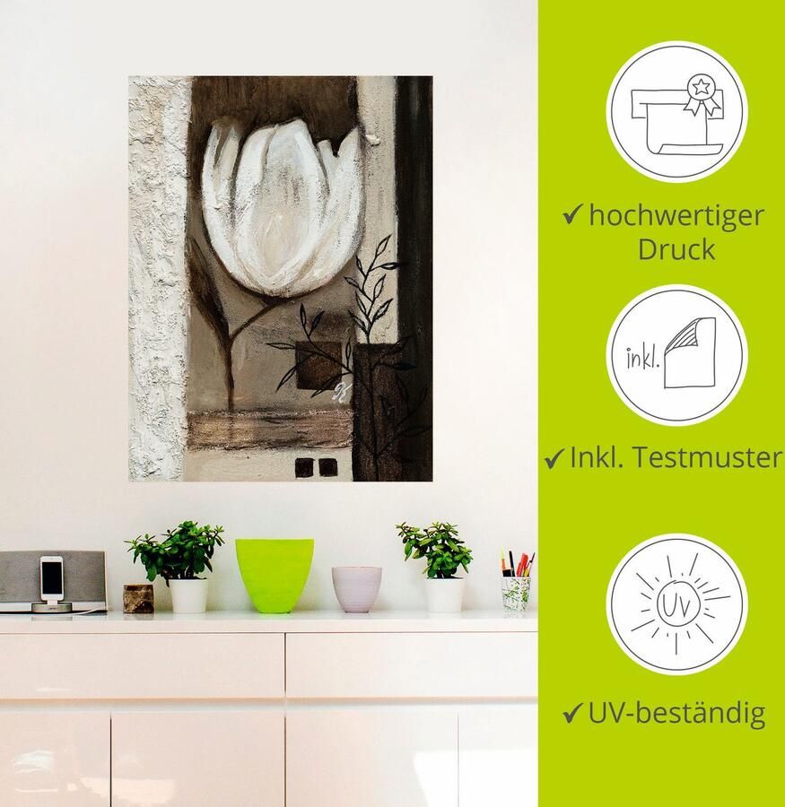 Artland Artprint Bruine tulpen II als artprint op linnen muursticker in verschillende maten - Foto 2