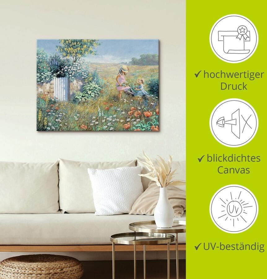Artland Artprint op linnen Buiten de tuin - Foto 4