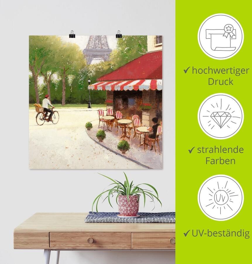 Artland Artprint Café du Martin III als artprint op linnen poster in verschillende formaten maten - Foto 3