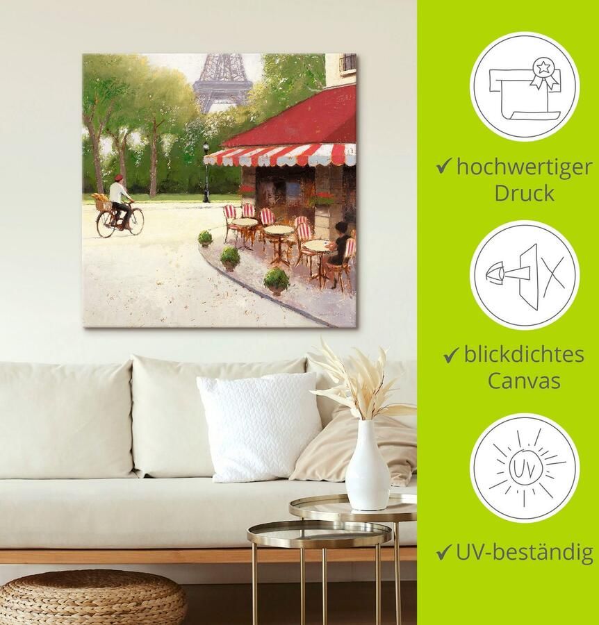Artland Artprint Café du Martin III als artprint op linnen poster in verschillende formaten maten - Foto 3
