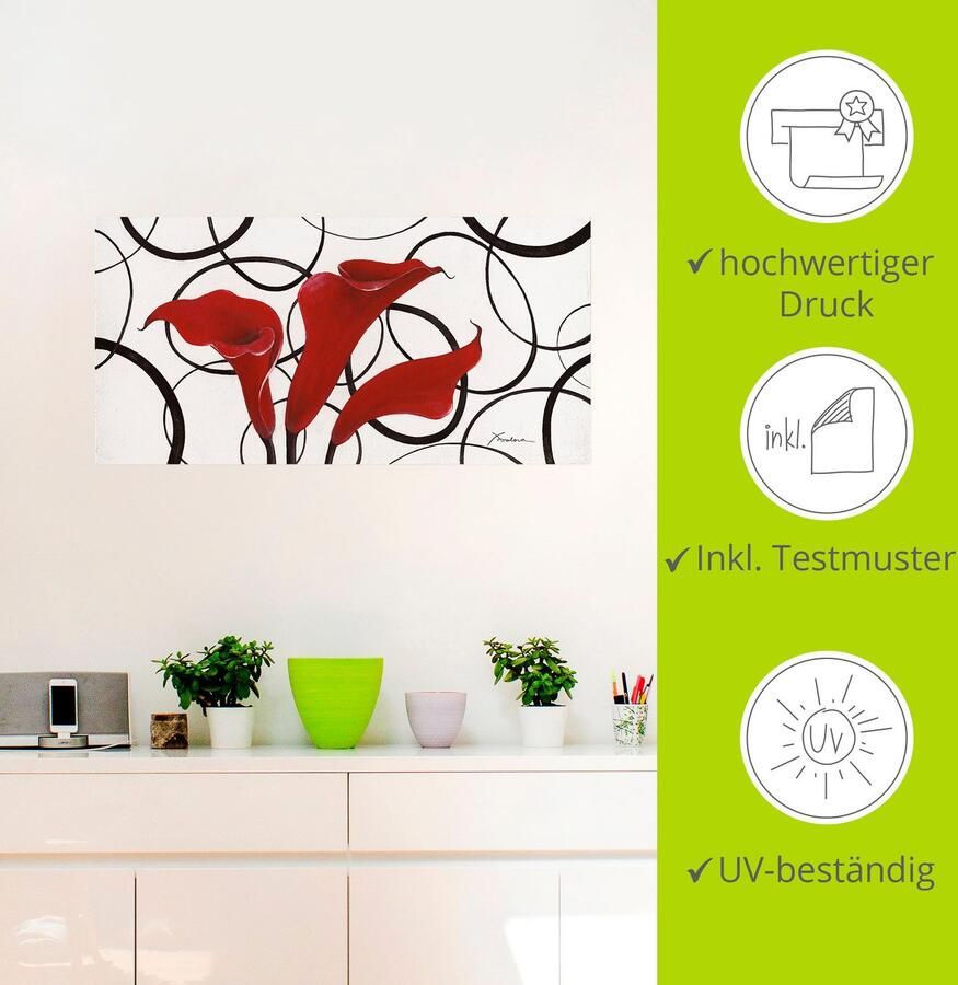 Artland Artprint Callas als artprint op linnen muursticker in verschillende maten - Foto 3