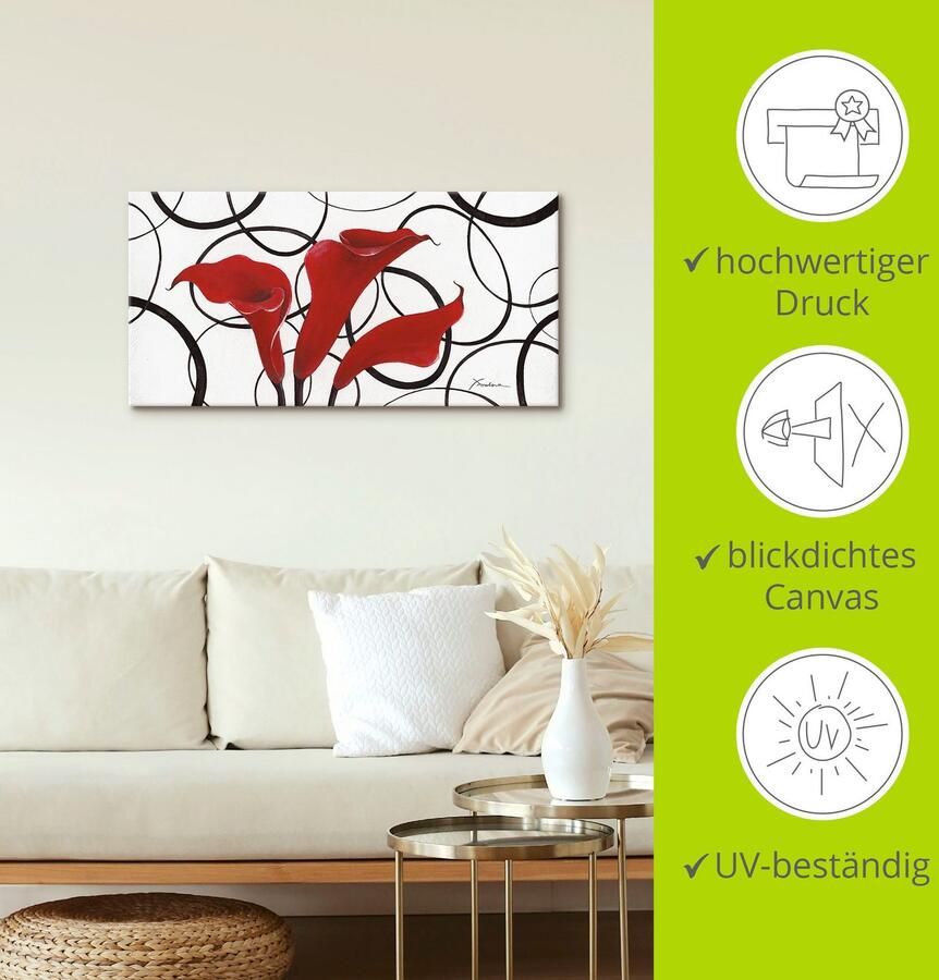 Artland Artprint Callas als artprint op linnen muursticker in verschillende maten - Foto 4