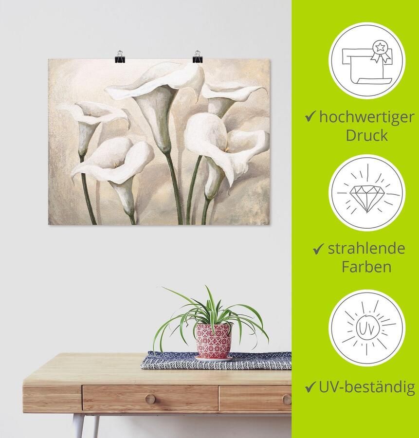 Artland Artprint Callas I als artprint op linnen poster muursticker in verschillende maten - Foto 3