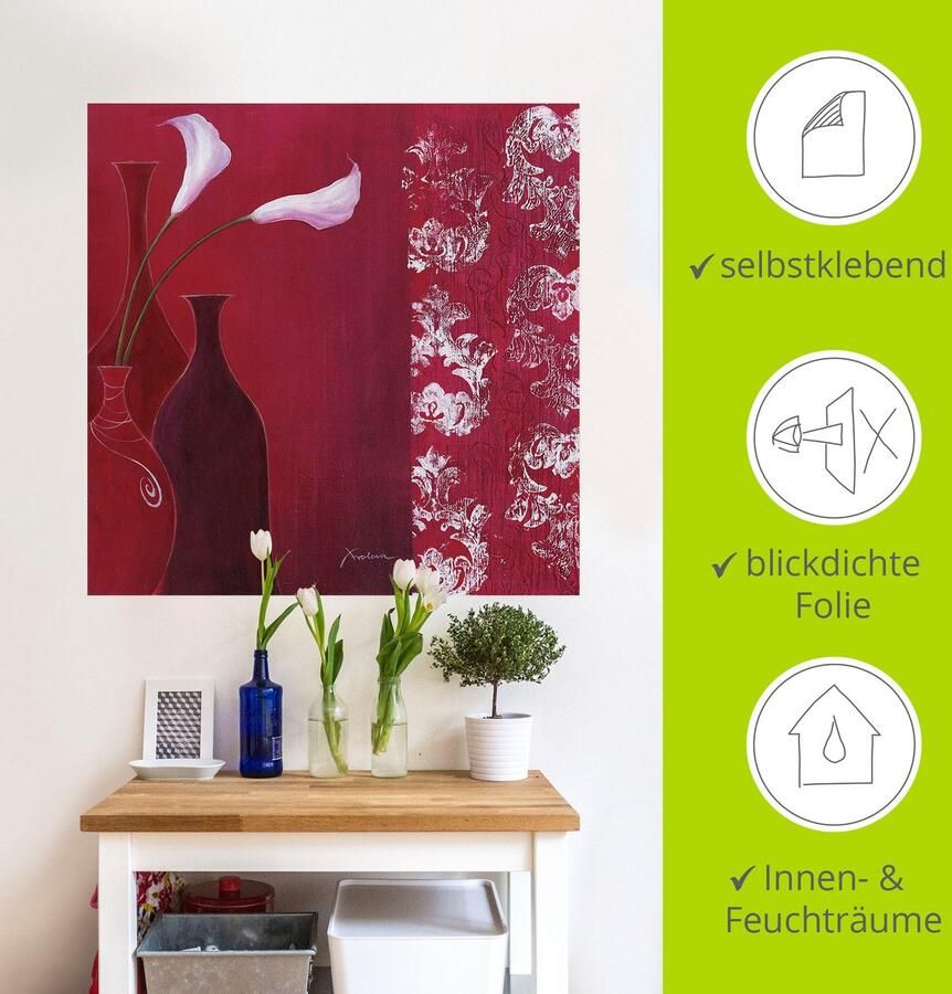 Artland Artprint Callas in vaas als artprint op linnen muursticker in verschillende maten - Foto 4