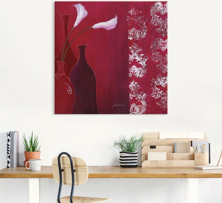 Artland Artprint Callas in vaas als artprint op linnen muursticker in verschillende maten - Foto 5