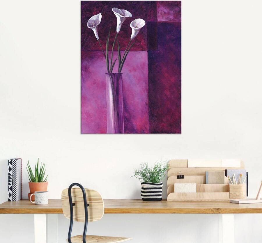 Artland Artprint Callas paars als artprint van aluminium artprint voor buiten artprint op linnen in verschillende maten - Foto 5