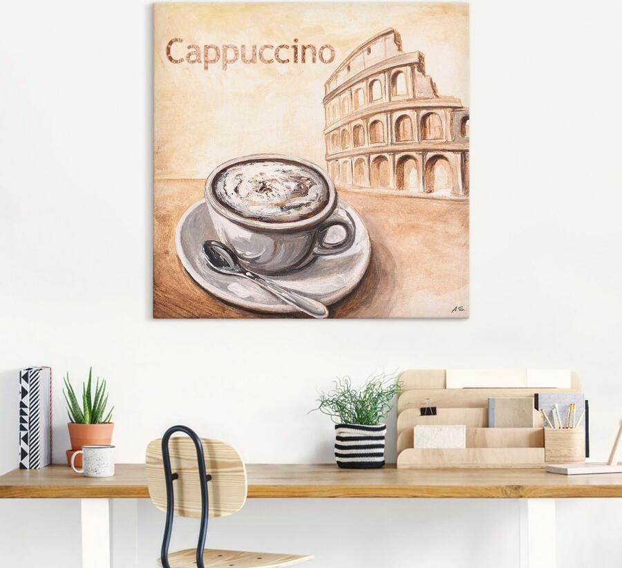 Artland Artprint Cappuccino in Rome als artprint op linnen in verschillende maten - Foto 4