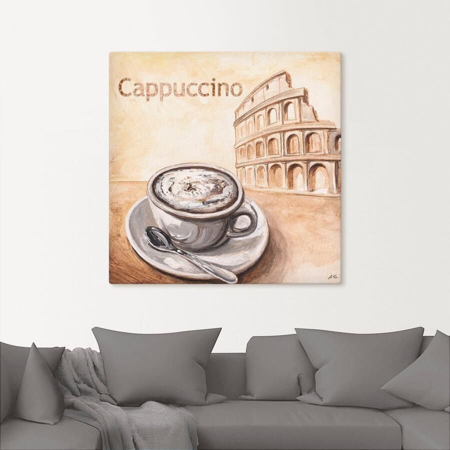 Artland Artprint Cappuccino in Rome als artprint op linnen in verschillende maten