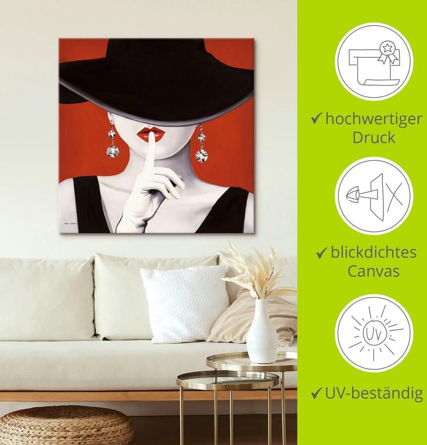 Artland Artprint Chapeau I als artprint op linnen poster muursticker in verschillende maten - Foto 2