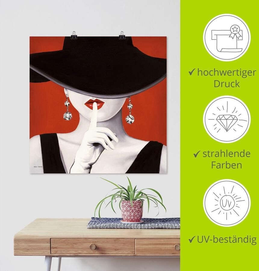 Artland Artprint Chapeau I als artprint op linnen poster muursticker in verschillende maten - Foto 4