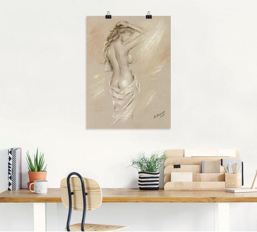 Artland Artprint Charmante rondingen vrouwelijke akte als artprint op linnen poster muursticker in verschillende maten - Foto 6