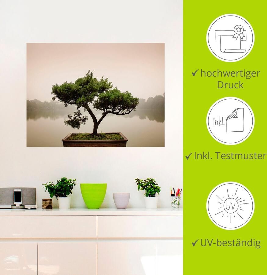 Artland Artprint Chinese bonsaiboom als artprint van aluminium artprint voor buiten artprint op linnen poster muursticker - Foto 2