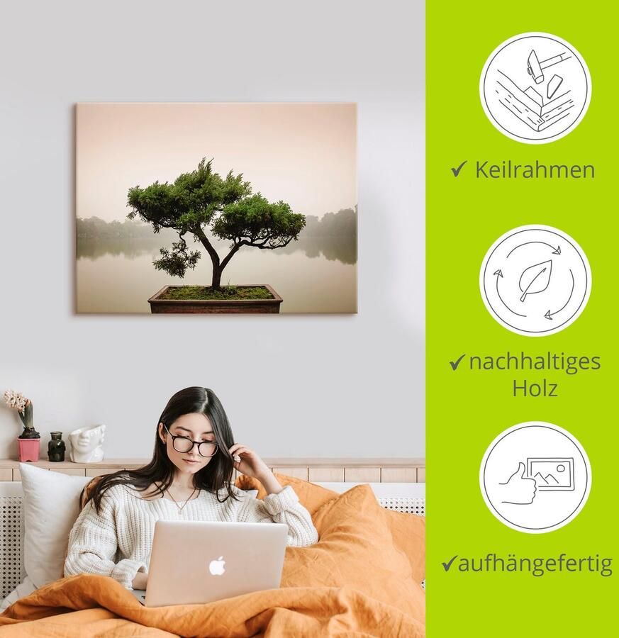 Artland Artprint Chinese bonsaiboom als artprint van aluminium artprint voor buiten artprint op linnen poster muursticker - Foto 3