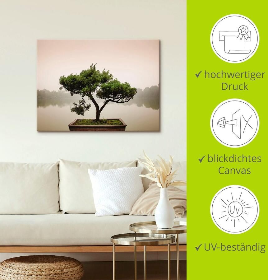 Artland Artprint Chinese bonsaiboom als artprint van aluminium artprint voor buiten artprint op linnen poster muursticker - Foto 5