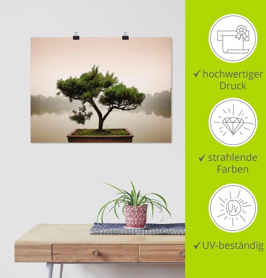 Artland Artprint Chinese bonsaiboom als artprint van aluminium artprint voor buiten artprint op linnen poster muursticker - Foto 8