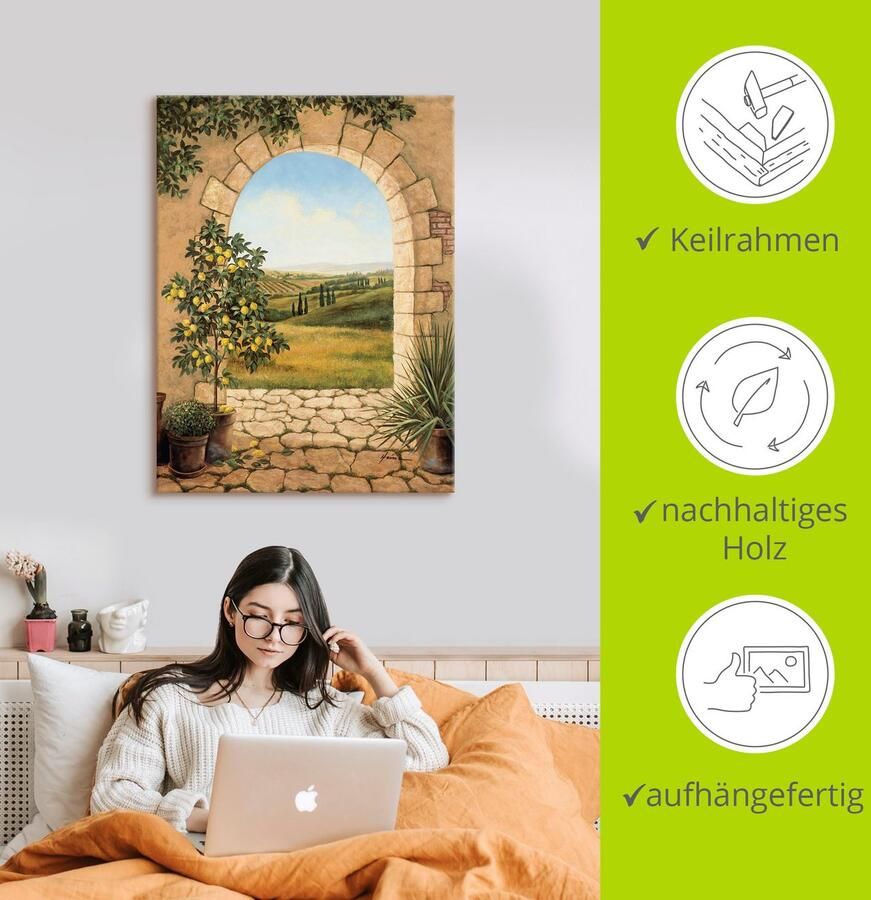 Artland Artprint Citroenboompje voor de boog als artprint van aluminium artprint voor buiten artprint op linnen poster muursticker - Foto 2