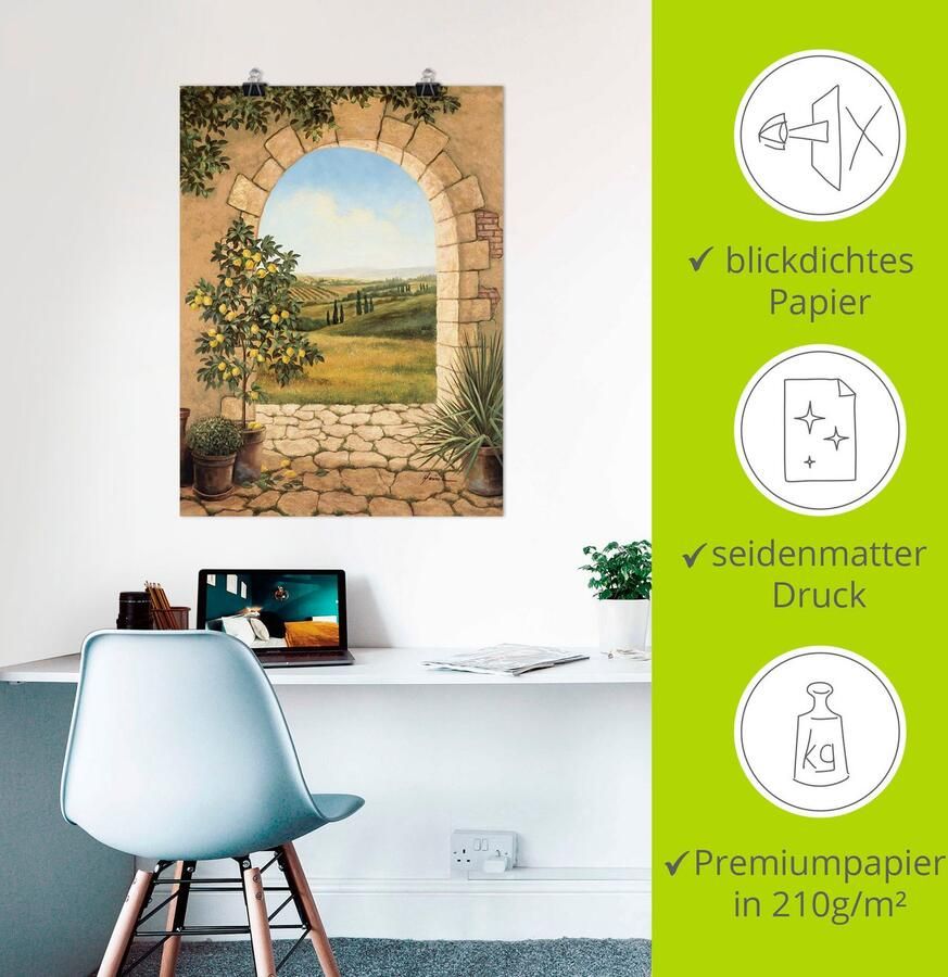 Artland Artprint Citroenboompje voor de boog als artprint van aluminium artprint voor buiten artprint op linnen poster muursticker - Foto 3