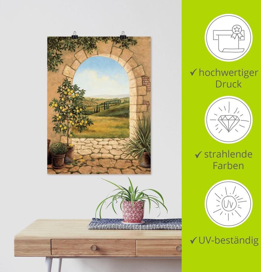 Artland Artprint Citroenboompje voor de boog als artprint van aluminium artprint voor buiten artprint op linnen poster muursticker - Foto 4