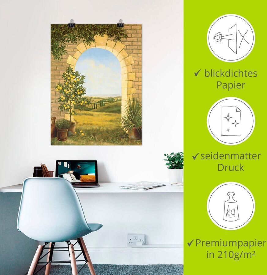 Artland Artprint Citroenboompje voor de boog II als artprint van aluminium artprint voor buiten artprint op linnen poster in verschillende maten. maten - Foto 2