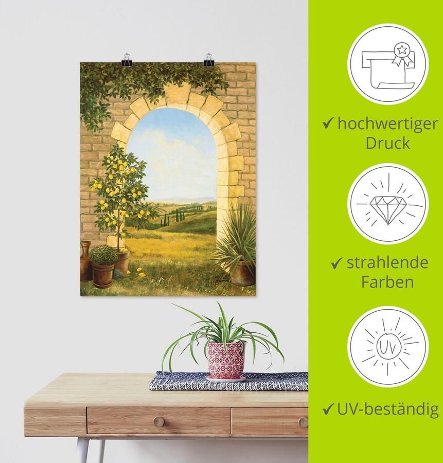 Artland Artprint Citroenboompje voor de boog II als artprint van aluminium artprint voor buiten artprint op linnen poster in verschillende maten. maten - Foto 3
