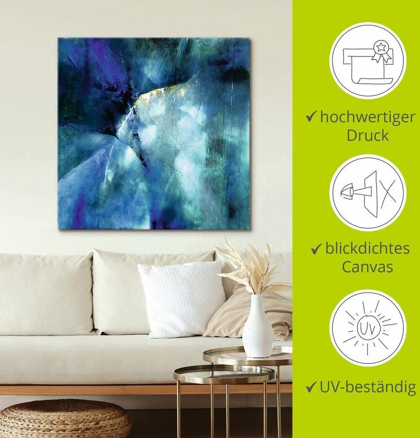 Artland Artprint op linnen Compositie in blauw - Foto 2