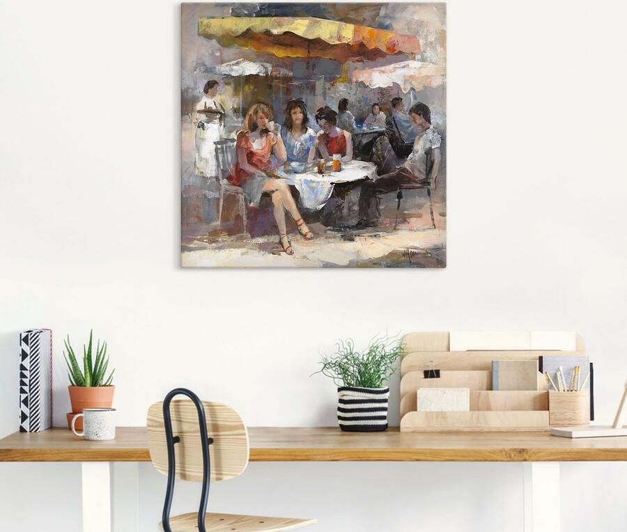 Artland Artprint Dames in café II als artprint op linnen muursticker in verschillende maten - Foto 5